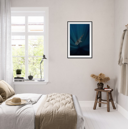 WHALE SHARK IN THE DARKNESS - WOODEN FRAME