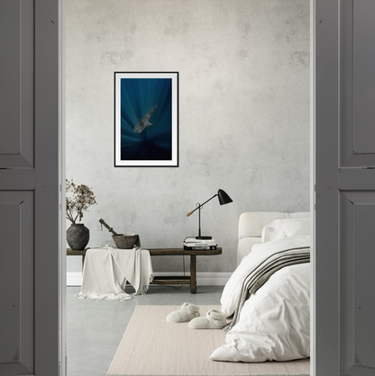 WHALE SHARK IN THE DARKNESS - WOODEN FRAME