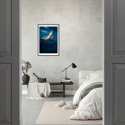 MATING SEA TURTLES - WOODEN FRAME