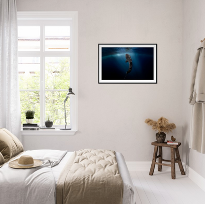 WHALE SHARK EATING AT THE SURFACE - WOODEN FRAME