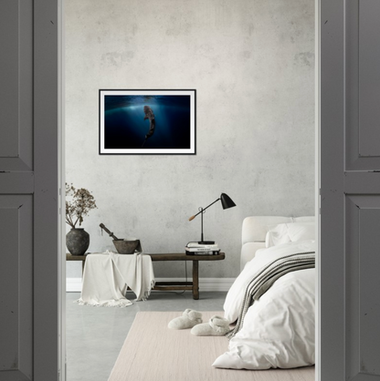 WHALE SHARK EATING AT THE SURFACE - WOODEN FRAME