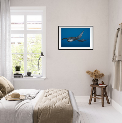 THE FLIGHT OF SPOTTED EAGLE RAYS - WOODEN FRAME